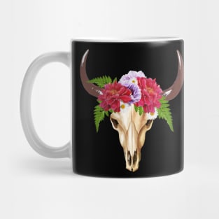 Cow skull floral 11 Mug